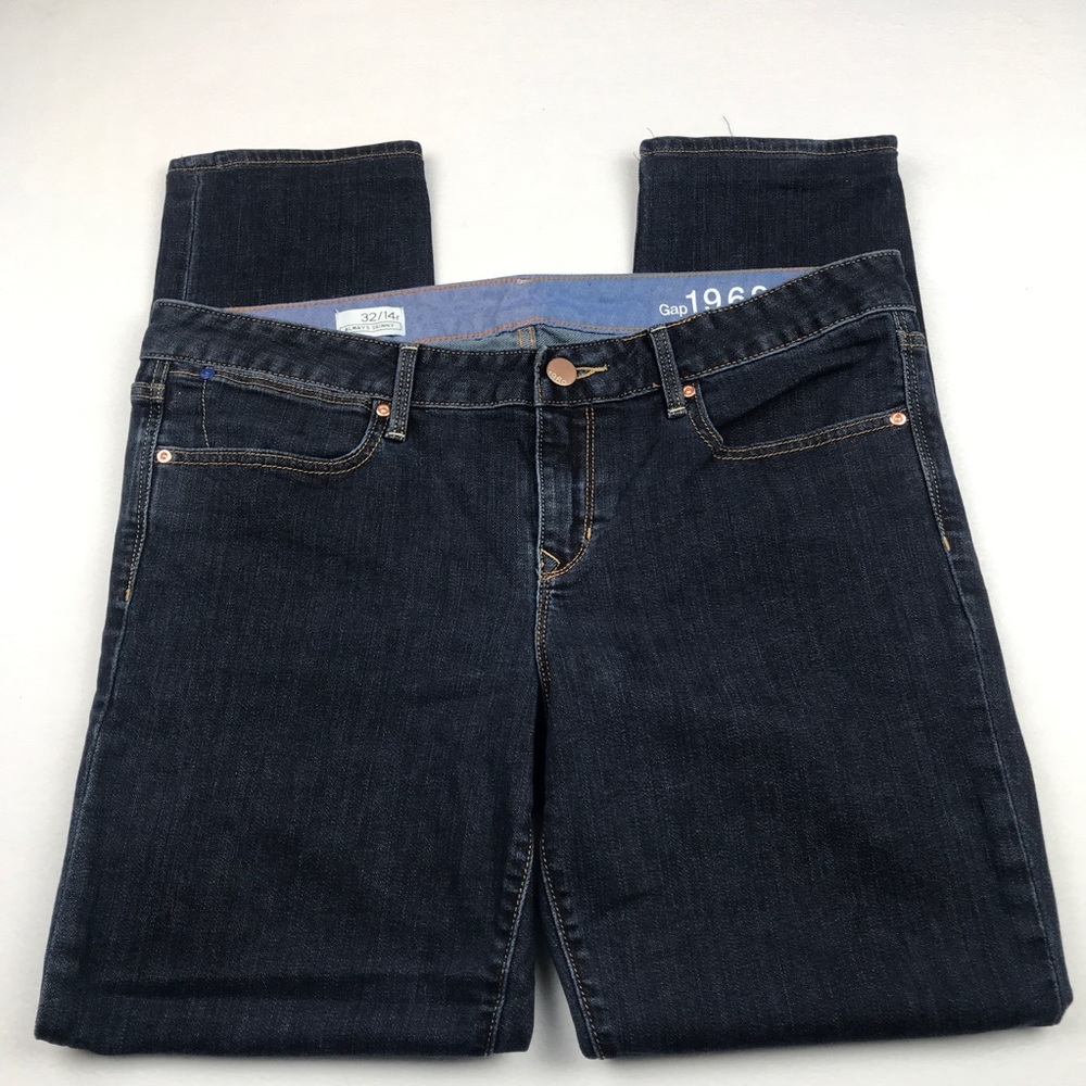 GAP Always Skinny Dark Wash Denim Jeans Sz 32/14R